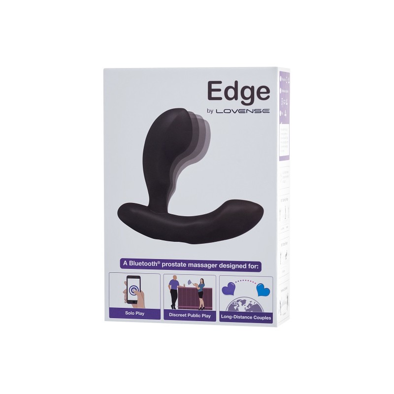Стимулятор простаты LOVENSE Edge, силикон, черный, 11,4 см