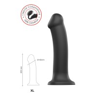 Ремневой нереалистичный страпон на присоске Strap-on-me, XL, силикон, черный, 20 см
