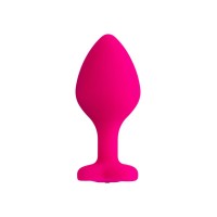 Анальная втулка ToDo by Toyfa Diamond Heart, силикон, розовая, 8 см, Ø 3,5 см