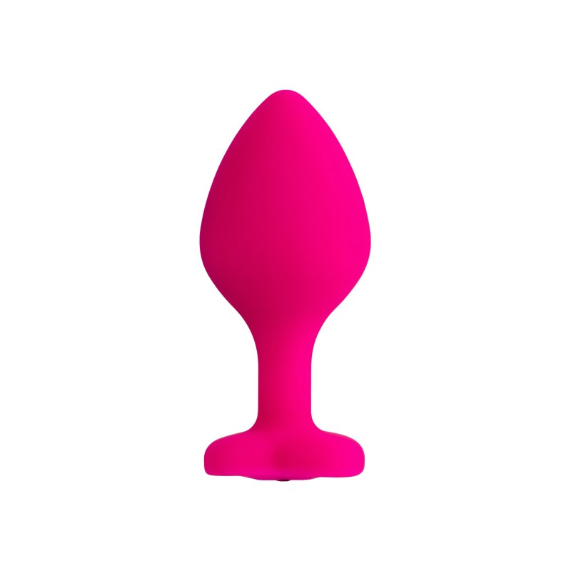 Анальная втулка ToDo by Toyfa Diamond Heart, силикон, розовая, 8 см, Ø 3,5 см