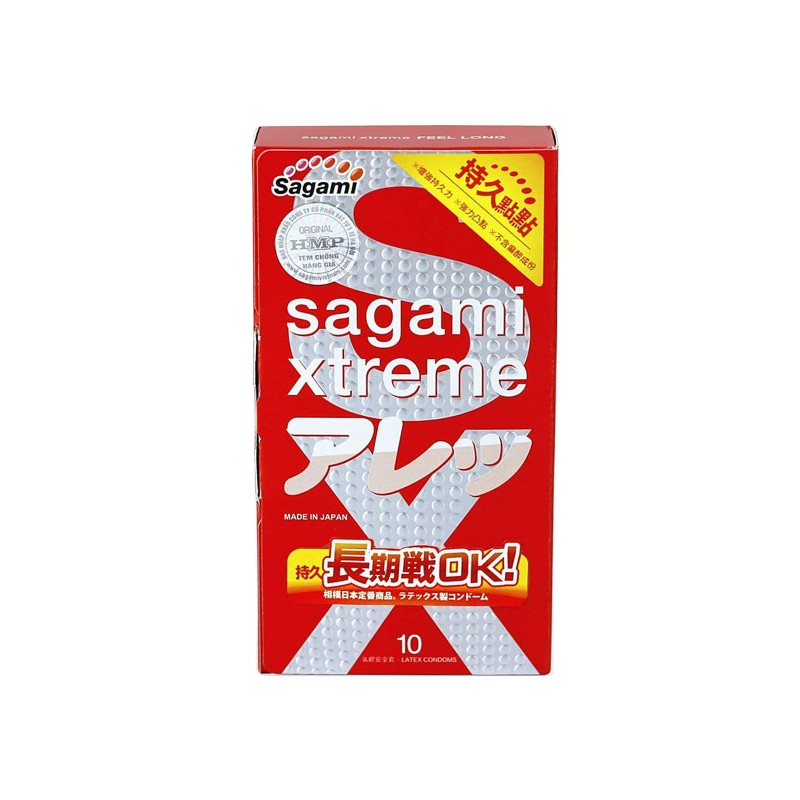 Презервативы Sagami, xtreme, feel long, латекс, 19 см, 5,2 см, 10 шт.