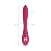 Многофункциональный вибратор L'EROINA Caberna, силикон, бордовый, 20 см