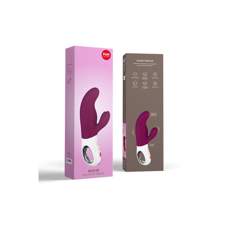 Вибратор Fun Factory MiSS BI, силикон, красный, 17 см
