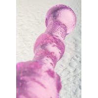 Двусторонний фаллоимитатор Sexus Glass, стекло, розовый, 17 см