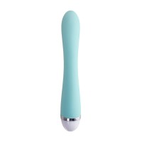 Вибратор с клиторальным стимулятором Flovetta Iris, силикон, голубой, 22 см
