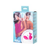 Виброяйцо и вибронасадка на палец JOS VITA, силикон, розовые, 8,5 и 8 см