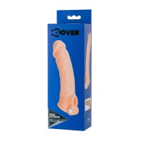 Насадка Toyfa XLover, для увеличения размеров с вибрацией, TPR, телесный, 18,5 см