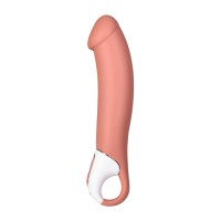 Нереалистичный вибратор Satisfyer Master, силикон, бежевый, 23,5 см.