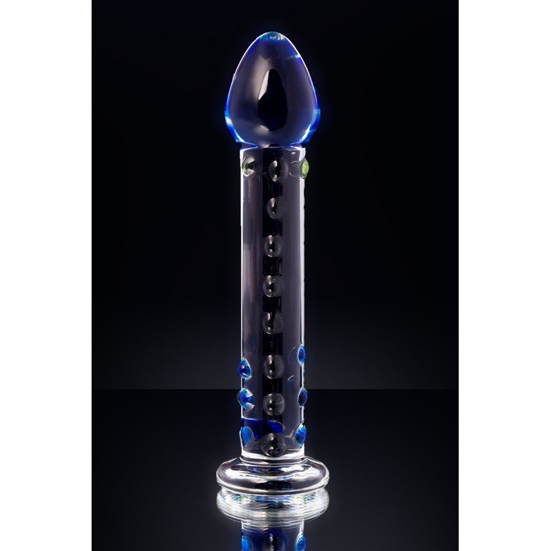 Нереалистичный фаллоимитатор Sexus Glass, стекло, прозрачный, 18 см