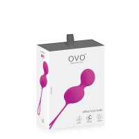 Вагинальные шарики OVO силиконовые, фиолетовые