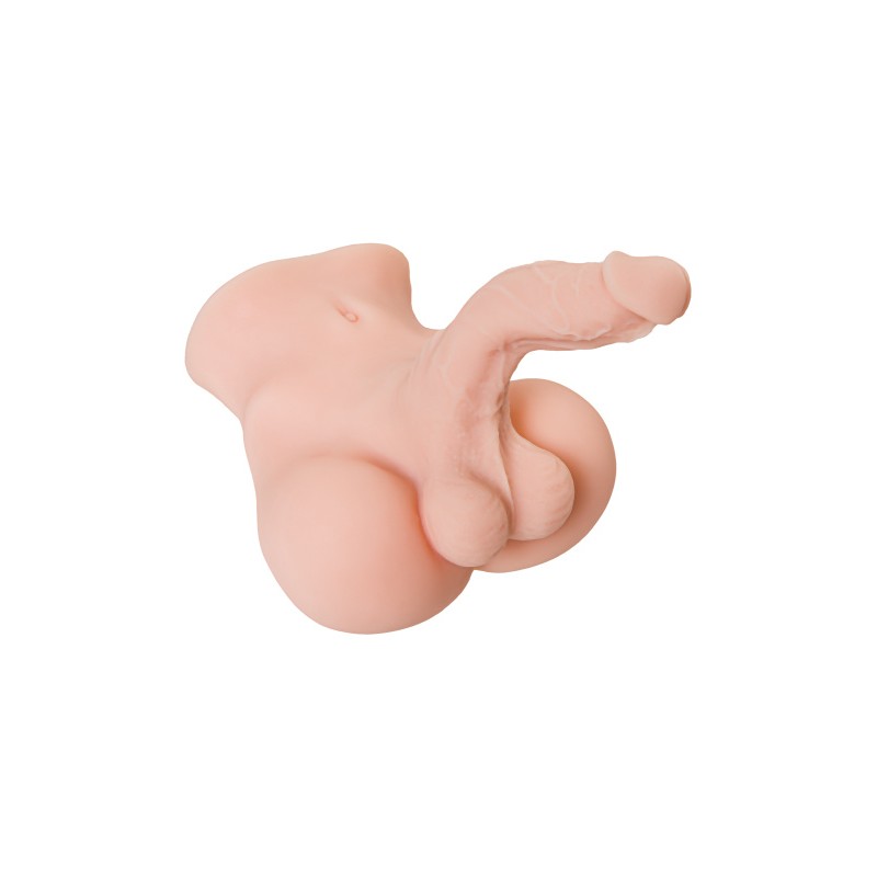 Мастурбатор с фаллосом Juicy Pussy by TOYFA Manuel, TPE, телесный, 25 см