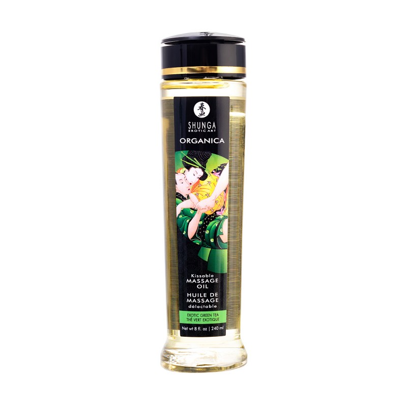 Масло массажное Shunga Organica «Зелёный чай» (Exotic Green Tea), 240 мл