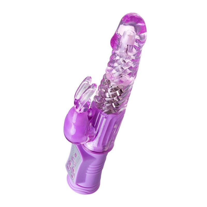 Вибратор с клиторальным стимулятором A-Toys by TOYFA High-Tech fantasy, TPE, фиолетовый, 22, 5 см