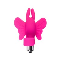 Вибронасадка бабочка на палец Eromantica Butterfly, силикон, розовая, 10 см