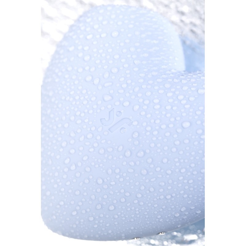 Вакуум-волновой стимулятор клитора с вибрацией Satisfyer Cutie Heart, силикон, голубой, 7,7 см