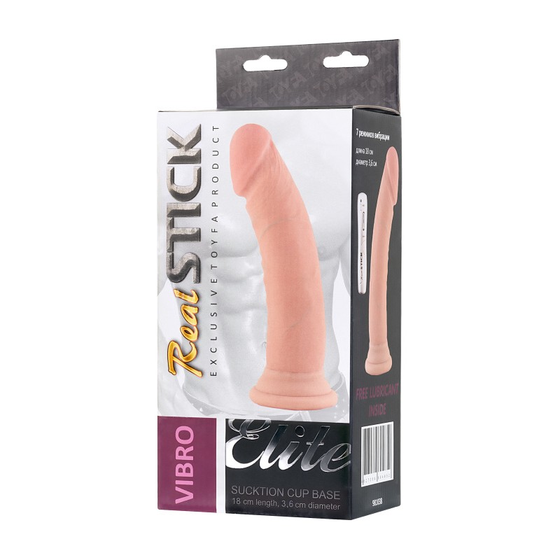 Реалистичный вибратор RealStick Elite Kurt, TPR, телесный, 20 см