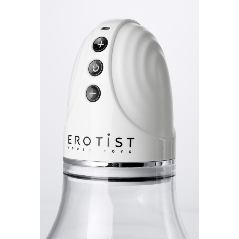 Вакуумная помпа для груди Erotist, ABS пластик, прозрачная, 22 см