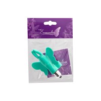 Вибронасадка-бабочка на палец Eromantica Butterfly, силикон, мятная, 10 см