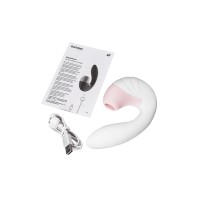 Вибратор Satisfyer Supernova, с вакуум-волновым стимулятором, силикон, белый, 16,9 см