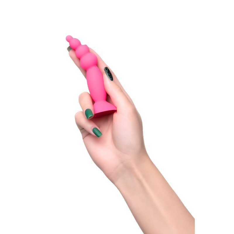 Анальная втулка A-Toys by TOYFA Hild, силикон, розовый, 11 см
