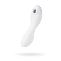 Вакуумный стимулятор клитора с вибрацией Satisfyer Curvy Trinity 5 Connect App, белый, 16,5 см