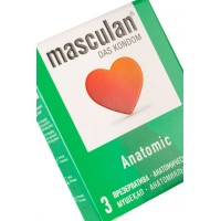 Презервативы masculan Anatomic №3, анатомической формы, 5,3 см, 18,5 см, 3 шт