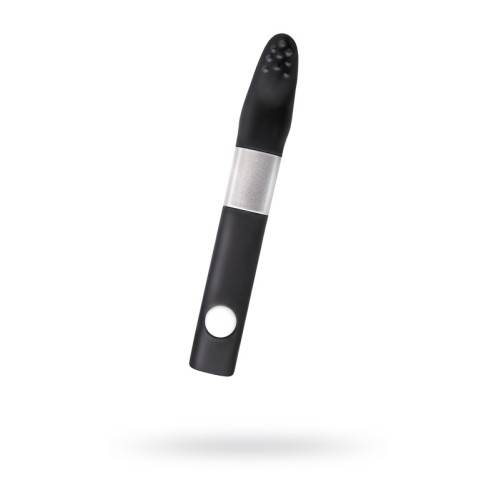 Вибратор клиторальный Qvibry 8Gb USB памяти, силикон, черный, 12 см