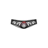 Трусики кружевные открытые SoftLine Collection, черный, S/M