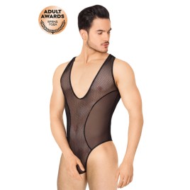 Боди из сетки мужское SoftLine Collection, черный, XL