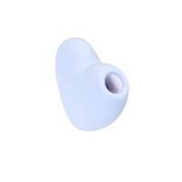 Вакуум-волновой стимулятор клитора с вибрацией Satisfyer Cutie Heart, силикон, голубой, 7,7 см