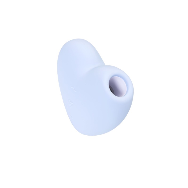 Вакуум-волновой стимулятор клитора с вибрацией Satisfyer Cutie Heart, силикон, голубой, 7,7 см
