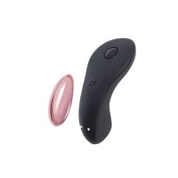Вибровкладыш в трусики Satisfyer Little Secret Connect App с пультом ДУ, силикон, чёрный, 8,57 см
