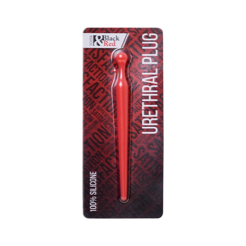 Уретральный плаг Black&Red by TOYFA, силикон, красный, 10 см
