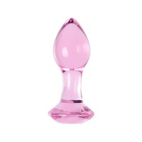Анальная втулка Sexus Glass, стекло, розовая, 8,5 см