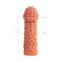 Насадка KOKOS с дополнительной стимуляцией, реалистичная, TPE, телесная, 16.5 см