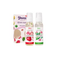 Набор гелей-смазок Yovee для любви (721003+721005), вкусовые (клубника+мята), 2х100 мл