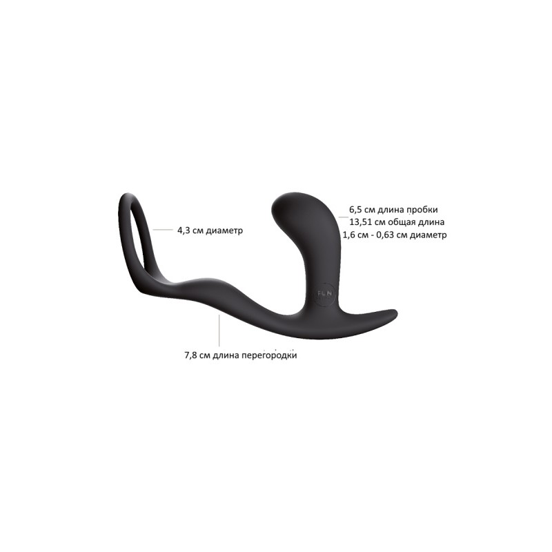 Насадка Fun Factory BOOTIE RING, силикон, чёрная, 13 см
