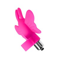 Вибронасадка бабочка на палец Eromantica Butterfly, силикон, розовая, 10 см