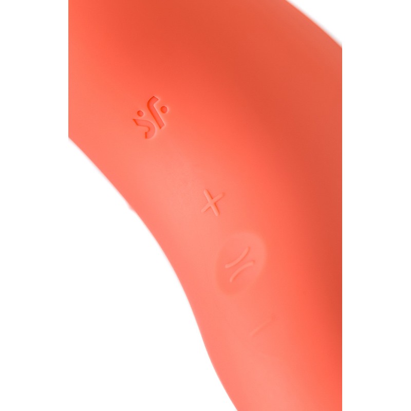 Вакуум-волновой стимулятор клитора Satisfyer Magnetic Deep Pulse, силикон, абрикосовый, 11,6 см