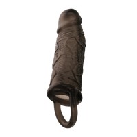 Насадка Toyfa XLover, для увеличения размера с кольцом, TPE, черная, 14,5 см