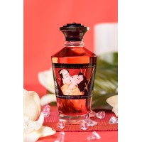 Масло массажное для тела Shunga «Клубника и шампанское»Sparkling Strawberry Wine,разогревающее,100мл