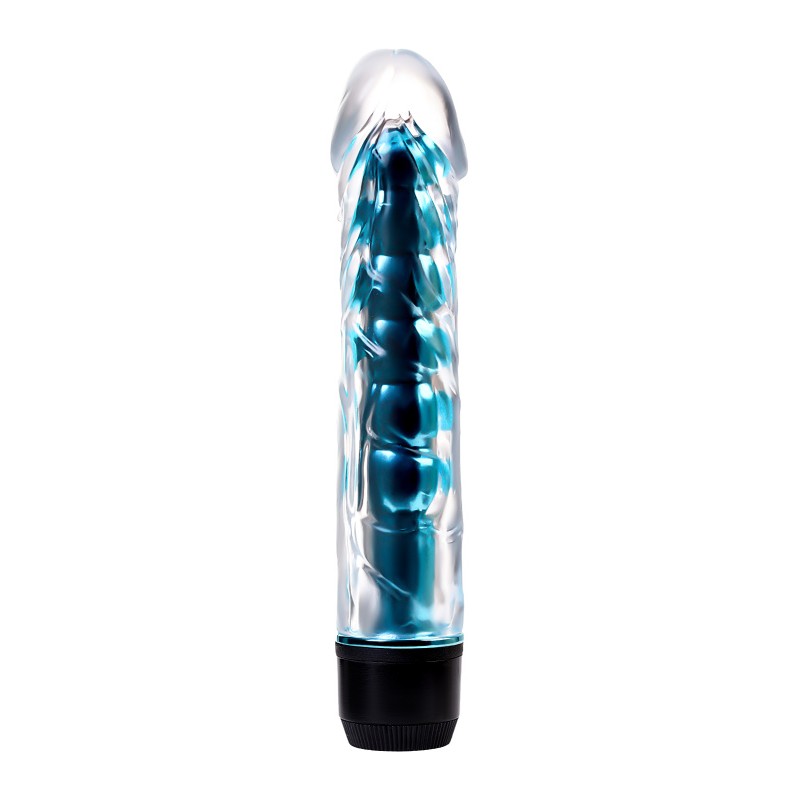 Вибратор TOYFA Trio Vibe, TPE, голубой, 15,5 см