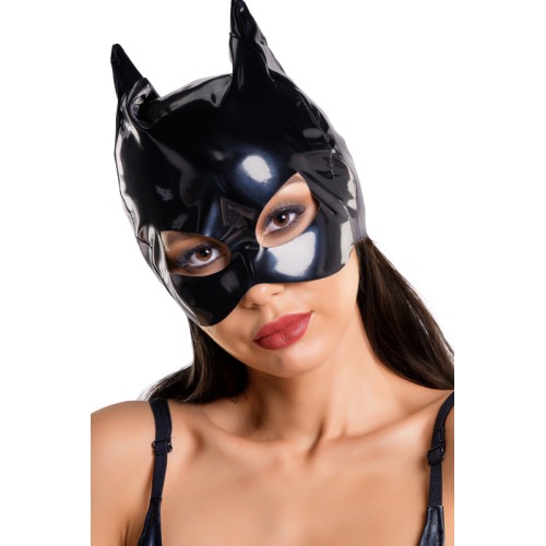 Маска кошки Glossy ANN из материала Wetlook, черный, OS