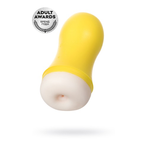 Мастурбатор A-Toys by TOYFA Dion, анус, TPE, желтый, 14 см