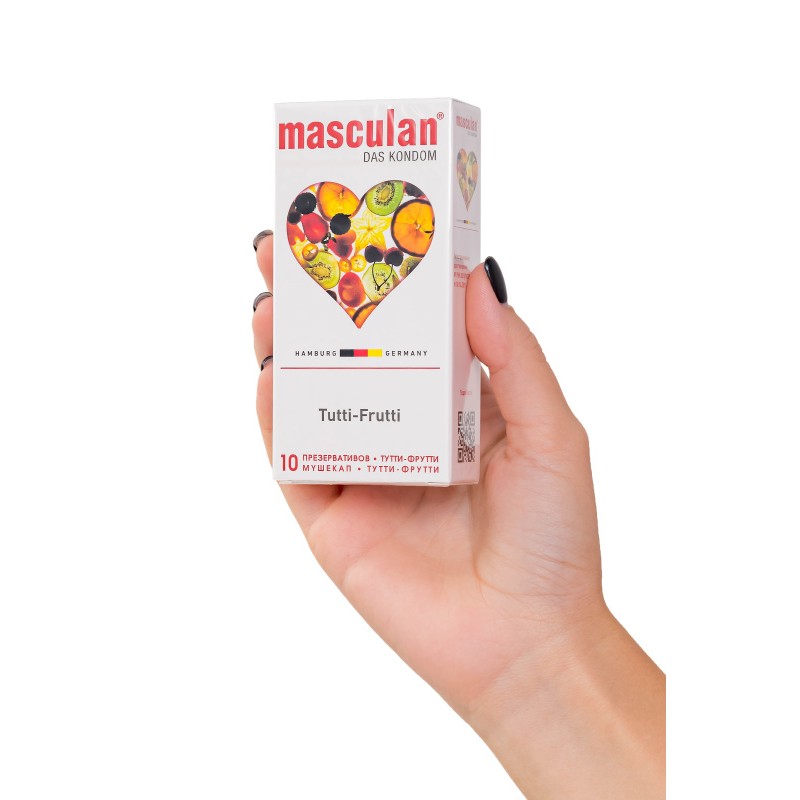 Презервативы Masculan, ultra 1, тутти-фрутти, 19 см, 5,3 см, 10 шт.