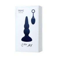 Анальная вибровтулка O'Play Prime с пультом ДУ, силикон, синий, 12 см.