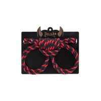 Наручники-оковы Pecado BDSM, "Узел-омега", из хлопковой веревки, черно-красные, 3,5 м