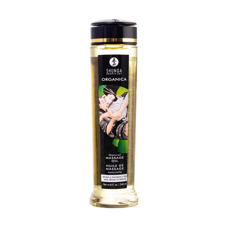 Масло массажное Shunga Organica без аромата «Натуральное» (Natural. Aroma & Fragrance Free), 240 мл