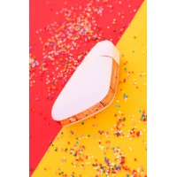 Вакуум-волновой стимулятор с вибрацией Satisfyer Love Triangle Connect App, силикон, белый, 8,8 см