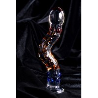 Нереалистичный фаллоимитатор Sexus Glass, стекло, прозрачный, 20 см